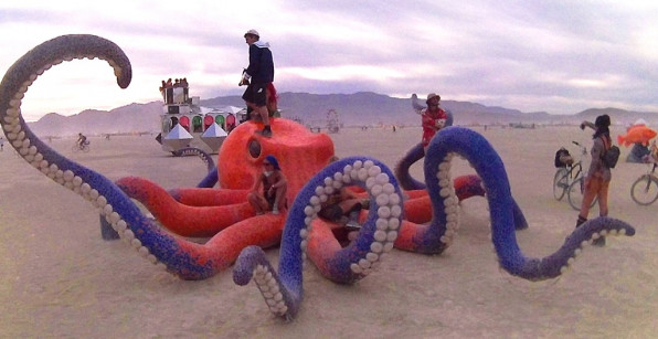 Shibari in Black Rock City, Nevada Dessert