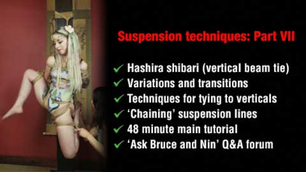 Hashira shibari, vertical beam suspension, tutorial