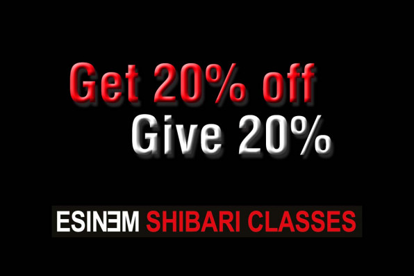 20% off shibari classes for you and your friends